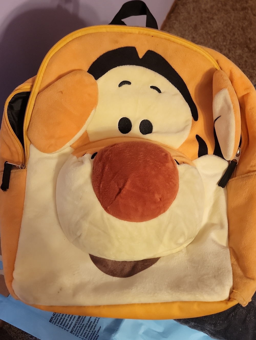 Tigger Plush Kids Backpack - Orange and Cream